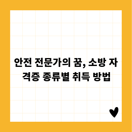 안전 전문가의 꿈, 소방 자격증 종류별 취득 방법