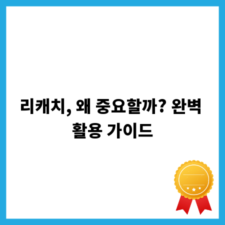 리캐치, 왜 중요할까? 완벽 활용 가이드