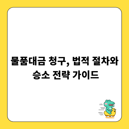 물품대금 청구, 법적 절차와 승소 전략 가이드