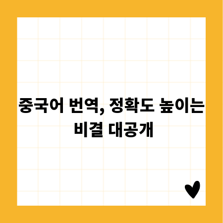 중국어 번역, 정확도 높이는 비결 대공개