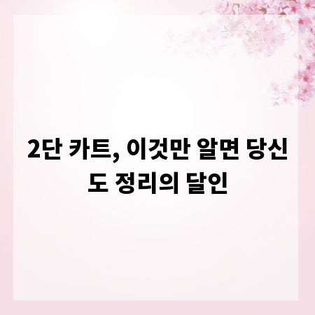 2단 카트, 이것만 알면 당신도 정리의 달인