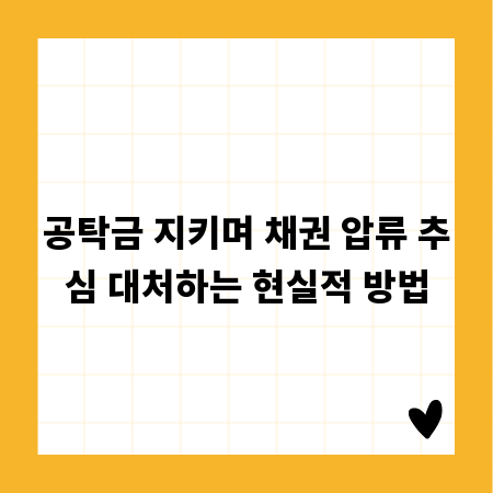 공탁금 지키며 채권 압류 추심 대처하는 현실적 방법