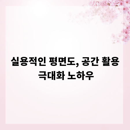 실용적인 평면도, 공간 활용 극대화 노하우