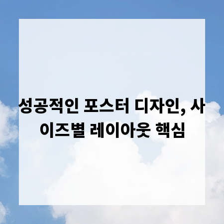 성공적인 포스터 디자인, 사이즈별 레이아웃 핵심