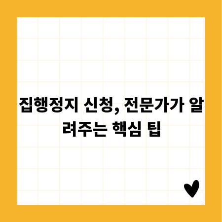 집행정지 신청, 전문가가 알려주는 핵심 팁