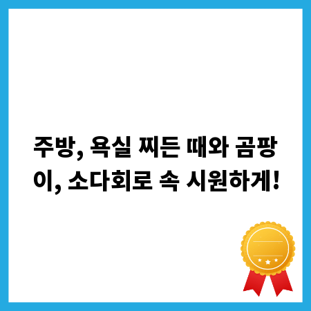 주방, 욕실 찌든 때와 곰팡이, 소다회로 속 시원하게!