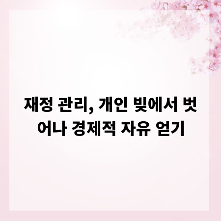 재정 관리, 개인 빚에서 벗어나 경제적 자유 얻기