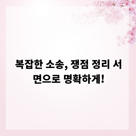 복잡한 소송, 쟁점 정리 서면으로 명확하게!