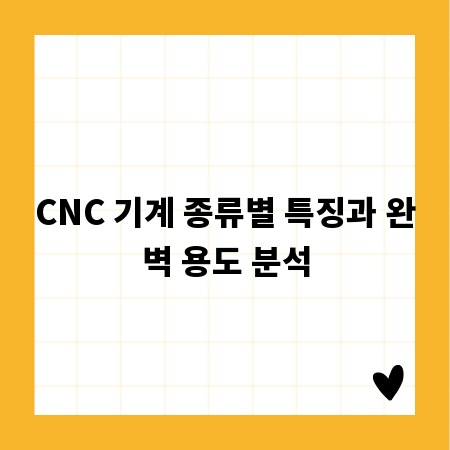 CNC 기계 종류별 특징과 완벽 용도 분석