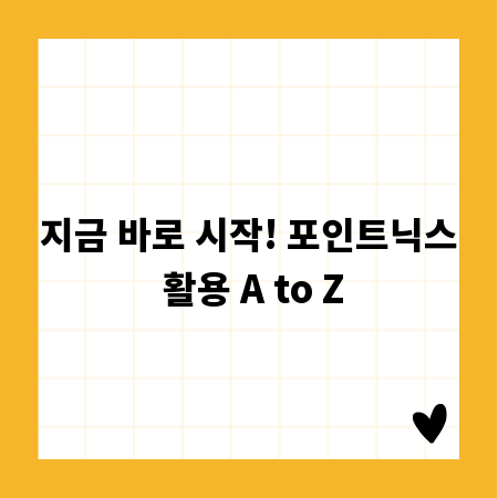 지금 바로 시작! 포인트닉스 활용 A to Z