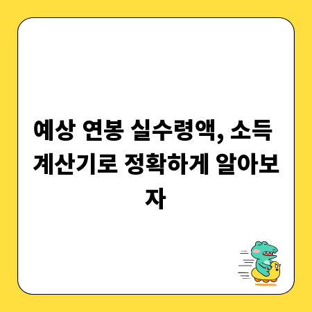 예상 연봉 실수령액, 소득 계산기로 정확하게 알아보자
