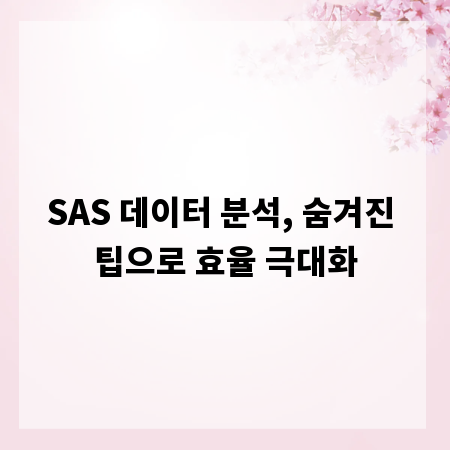 SAS 데이터 분석, 숨겨진 팁으로 효율 극대화