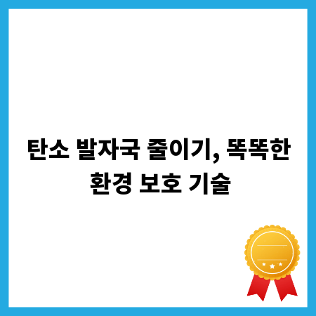 탄소 발자국 줄이기, 똑똑한 환경 보호 기술