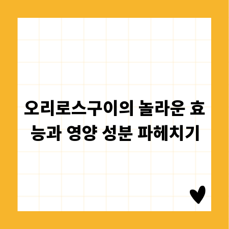 오리로스구이의 놀라운 효능과 영양 성분 파헤치기
