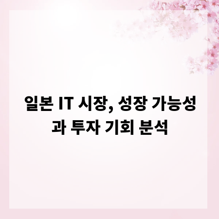 일본 IT 시장, 성장 가능성과 투자 기회 분석
