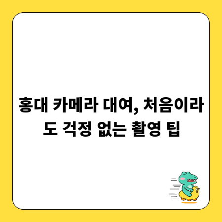 홍대에서 카메라 빌리고 인생샷 건지는 비법