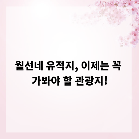 월선네 유적지, 이제는 꼭 가봐야 할 관광지!