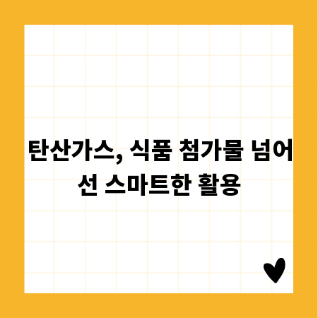 탄산가스, 식품 첨가물 넘어선 스마트한 활용