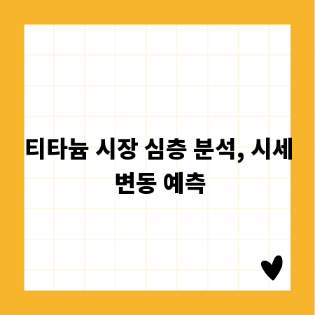 티타늄 시장 심층 분석, 시세 변동 예측
