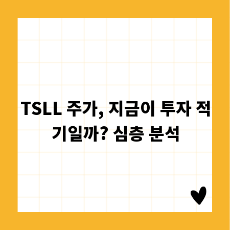 TSLL 주가, 지금이 투자 적기일까? 심층 분석