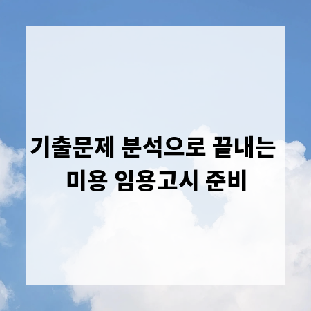 기출문제 분석으로 끝내는 미용 임용고시 준비