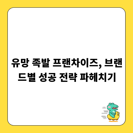 유망 족발 프랜차이즈, 브랜드별 성공 전략 파헤치기