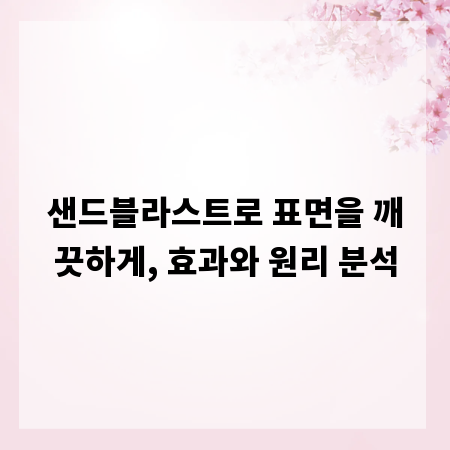 샌드블라스트로 표면을 깨끗하게, 효과와 원리 분석