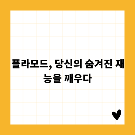 플라모드, 당신의 숨겨진 재능을 깨우다