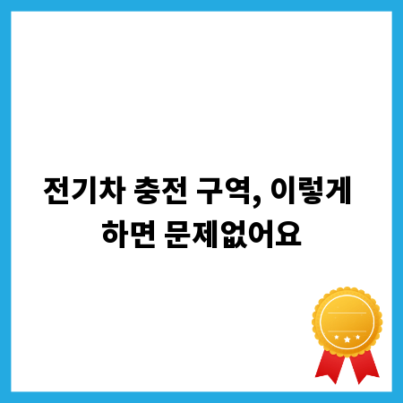 전기차 충전 구역, 이렇게 하면 문제없어요