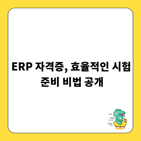 ERP 자격증, 효율적인 시험 준비 비법 공개
