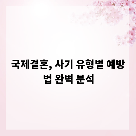 국제결혼, 사기 유형별 예방법 완벽 분석